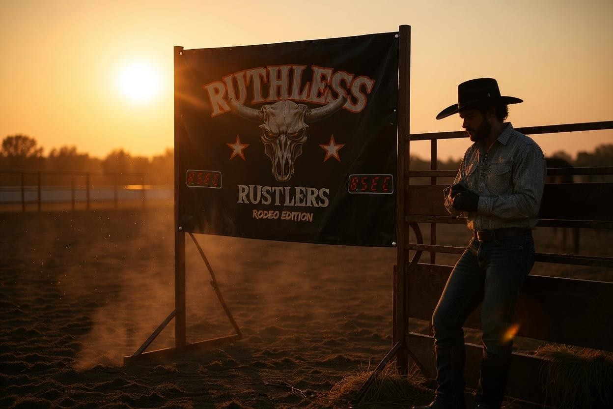 Ruthless Rustlers 8 Seconds Flag