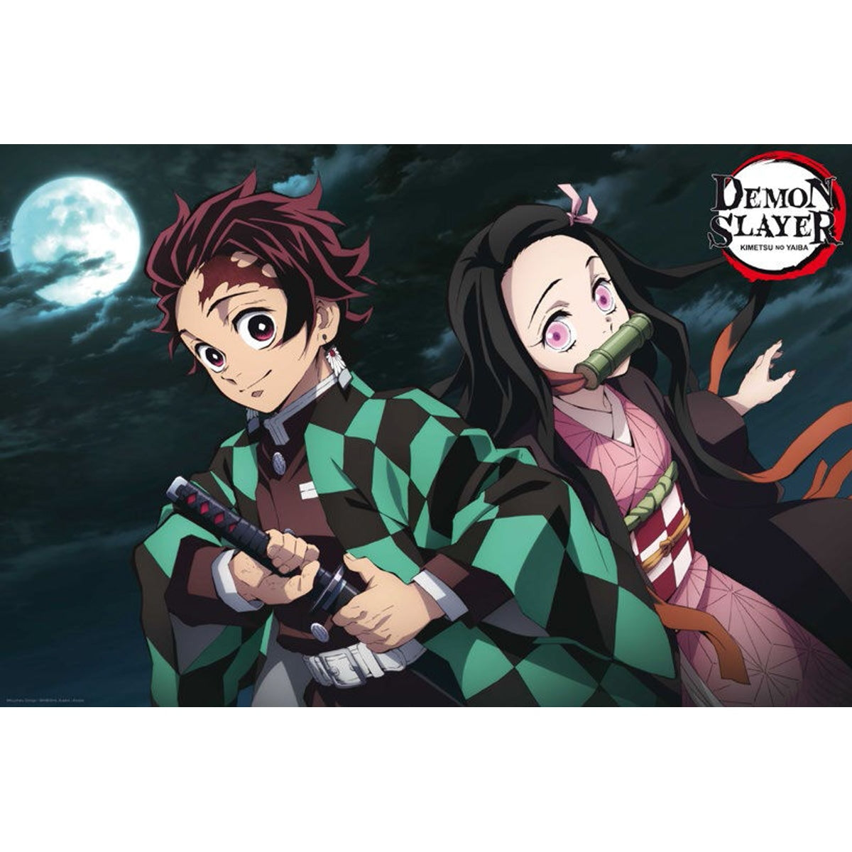 Demon Slayer Tanjiro & Nezuko Monnlight 24x36 Poster