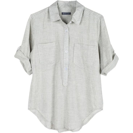 United By Blue Womens Torrey Popover Organic Cotton Shirts