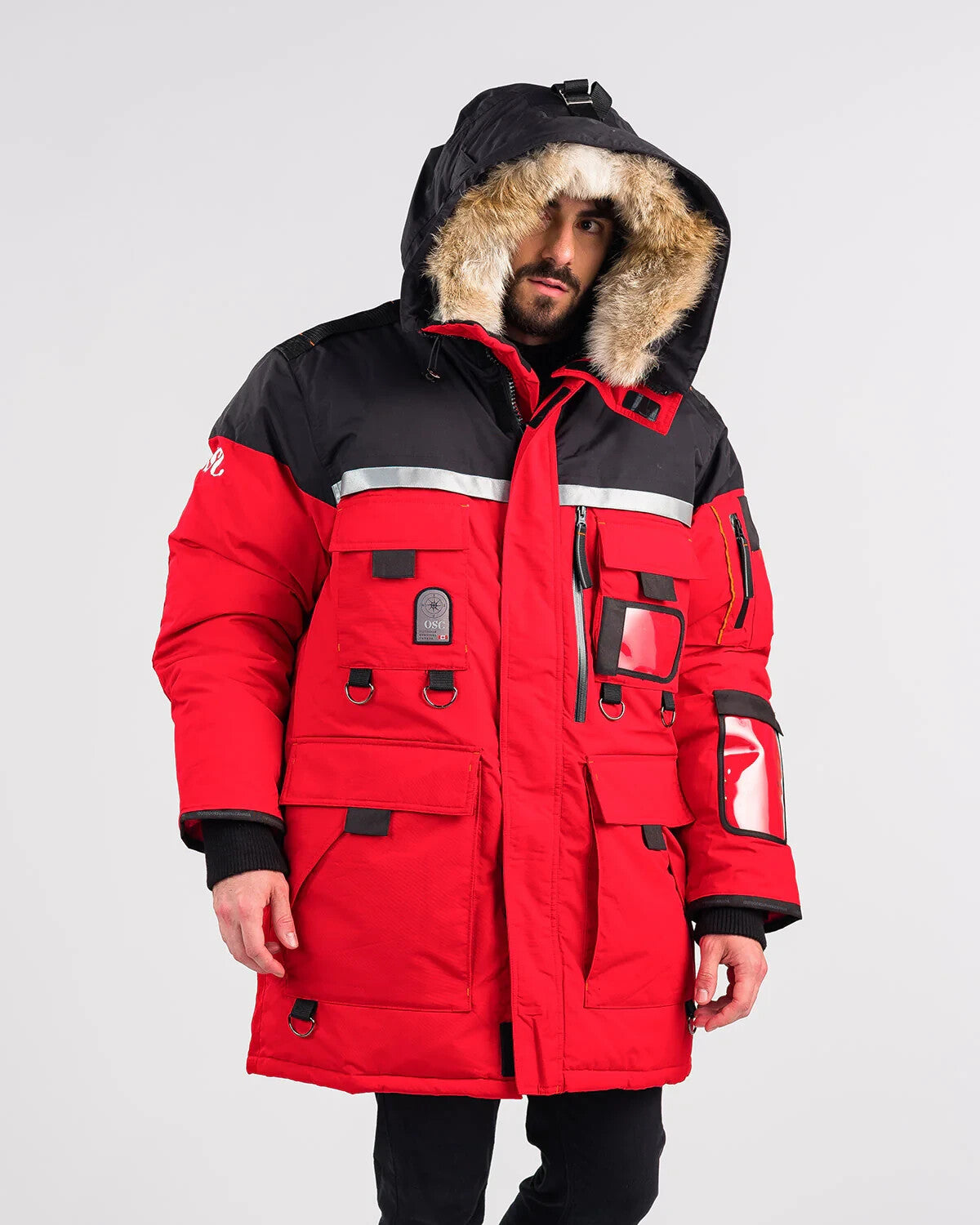 Outdoor Survival Canada OSC Mission Parka Unisex -60°C Down Parka, Blue or RED Medium - ON DISPLAY