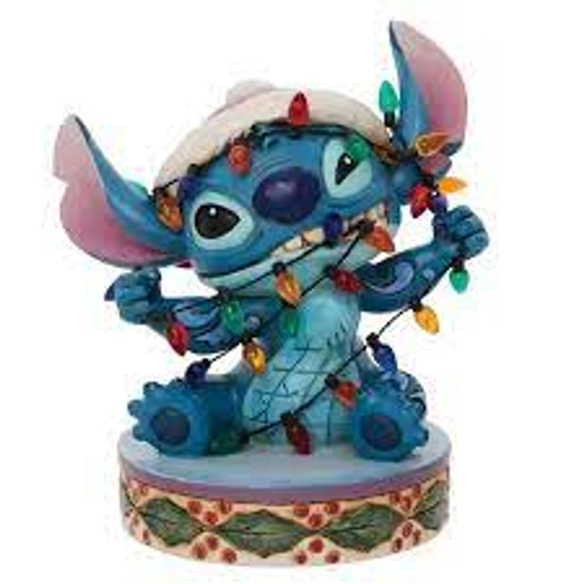 Disney Lilo & Stitch - Stitch Wrapped in Christmas Lights Jim Shore