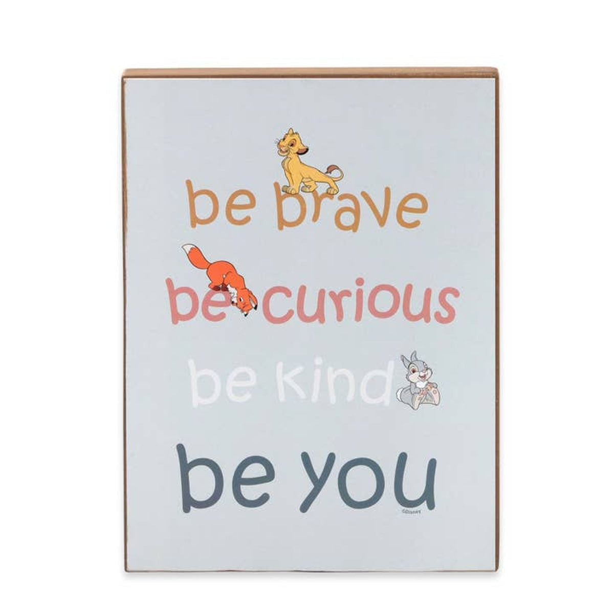 Disney Simba, Tod, & Thumper Be Brave... Be You Wood Wall Decor