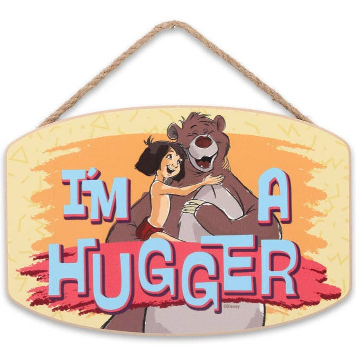 Disney The Jungle Book - "I'm A Hugger" Mowgli & Baloo Wood Wall Decor