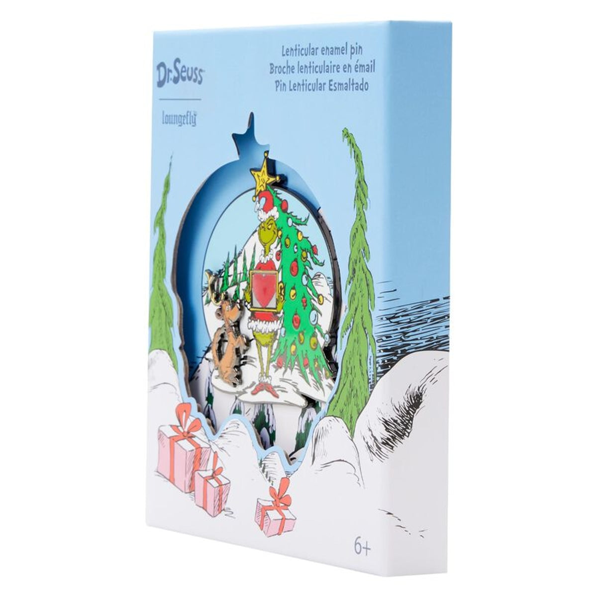 Dr Seuss Grinch Lenticulalr Heart 3" Collector Pin