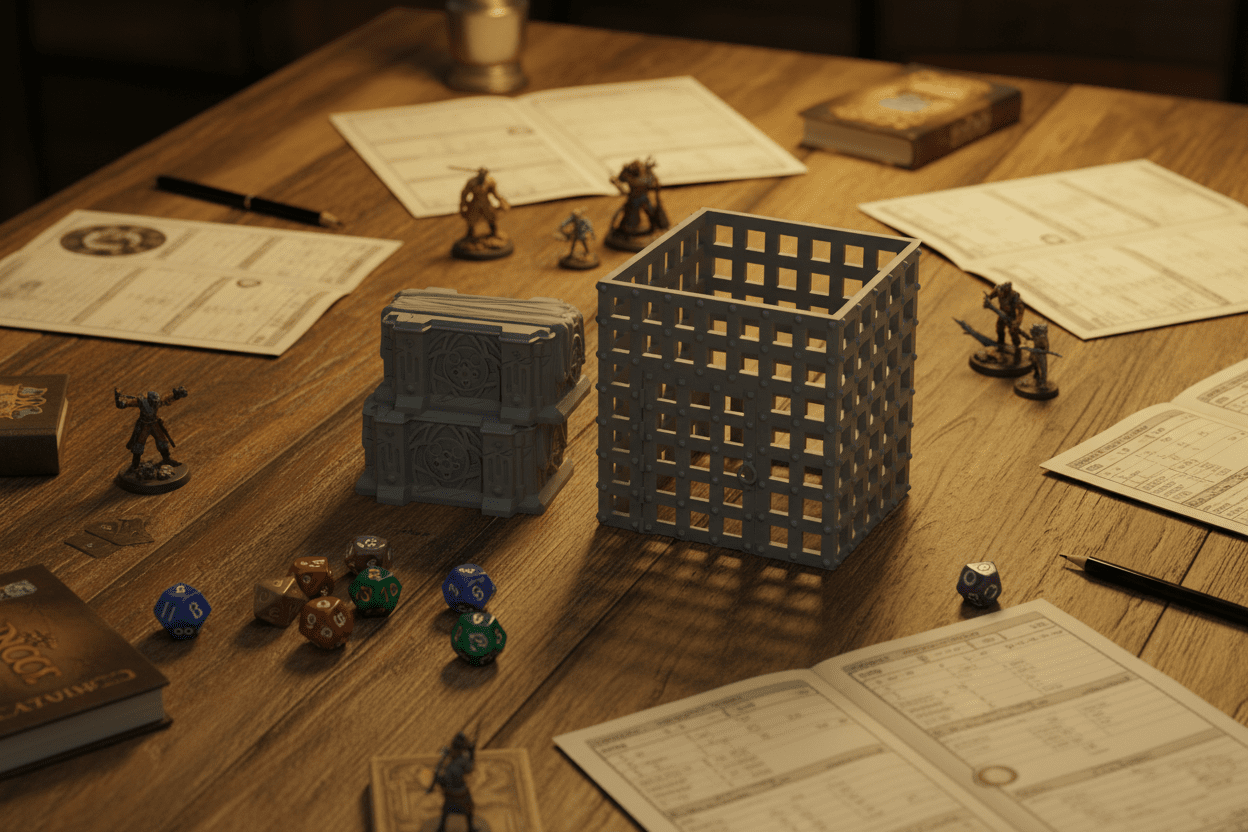 28mm Dungeon Scatter Terrain – Crates, Barrels, Altars, Coffins