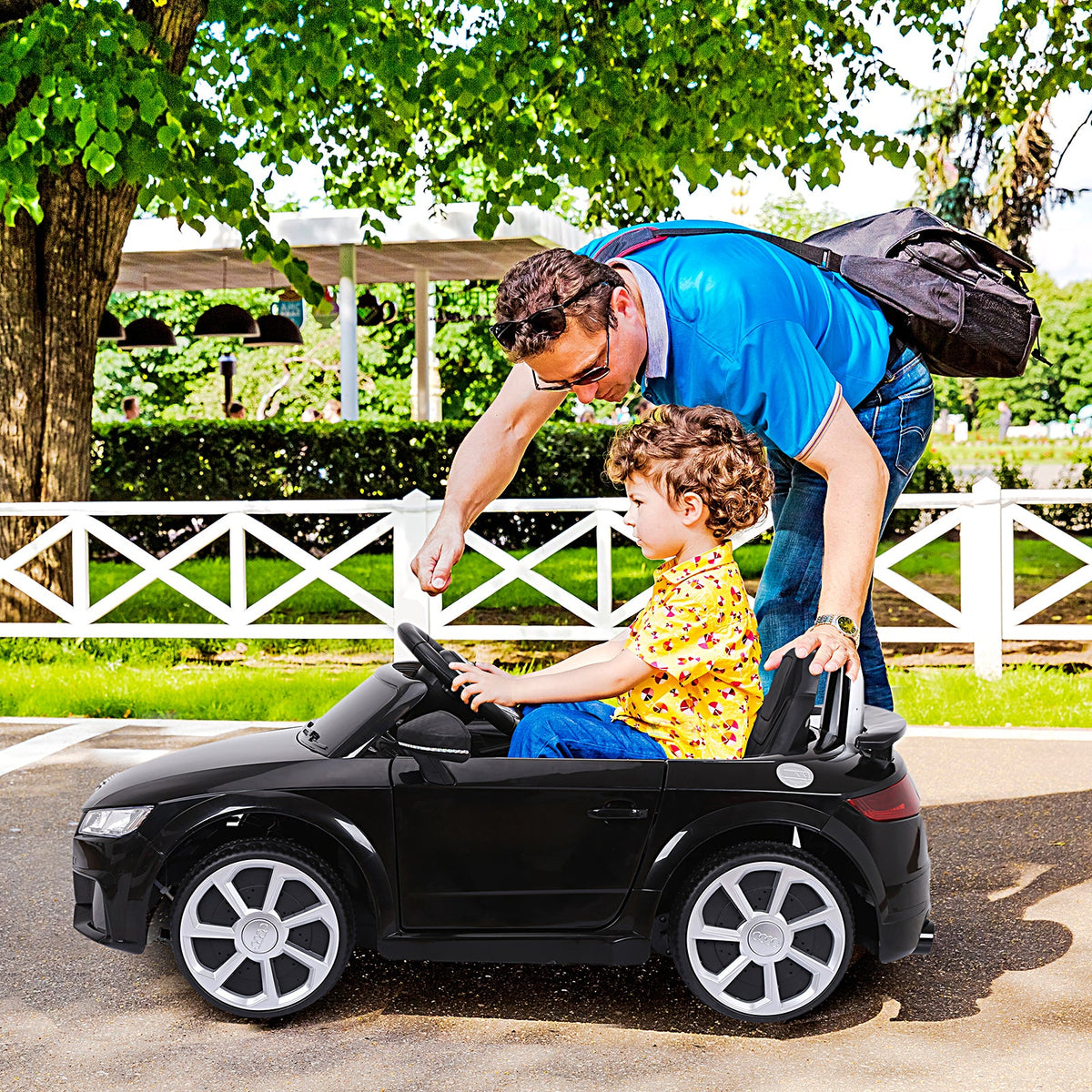 Officially Licensed Kids Ride-On Car 6V Battery Powered Vehicle Perfect Gift For Kids with Remote Control, Suspension Wheel, Adjustable Speed, Black
