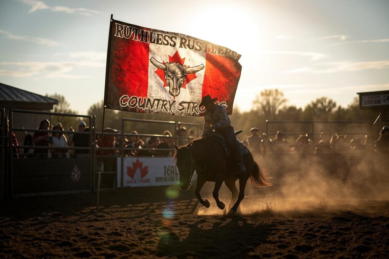 Ruthless Rustlers Country Strong Flag