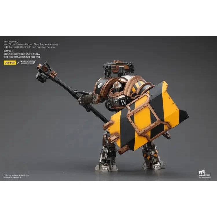 JOYTOY - Iron Warriors Iron Circle Domitar-Ferrum Class Battle-automata with Karceri Battle Shield and Graviton Crusher