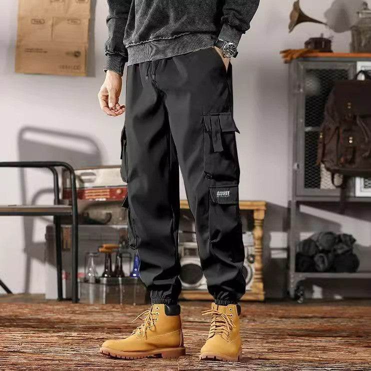 Casual Sports Loose Ankle-banded Versatile Cargo pant trouser Men