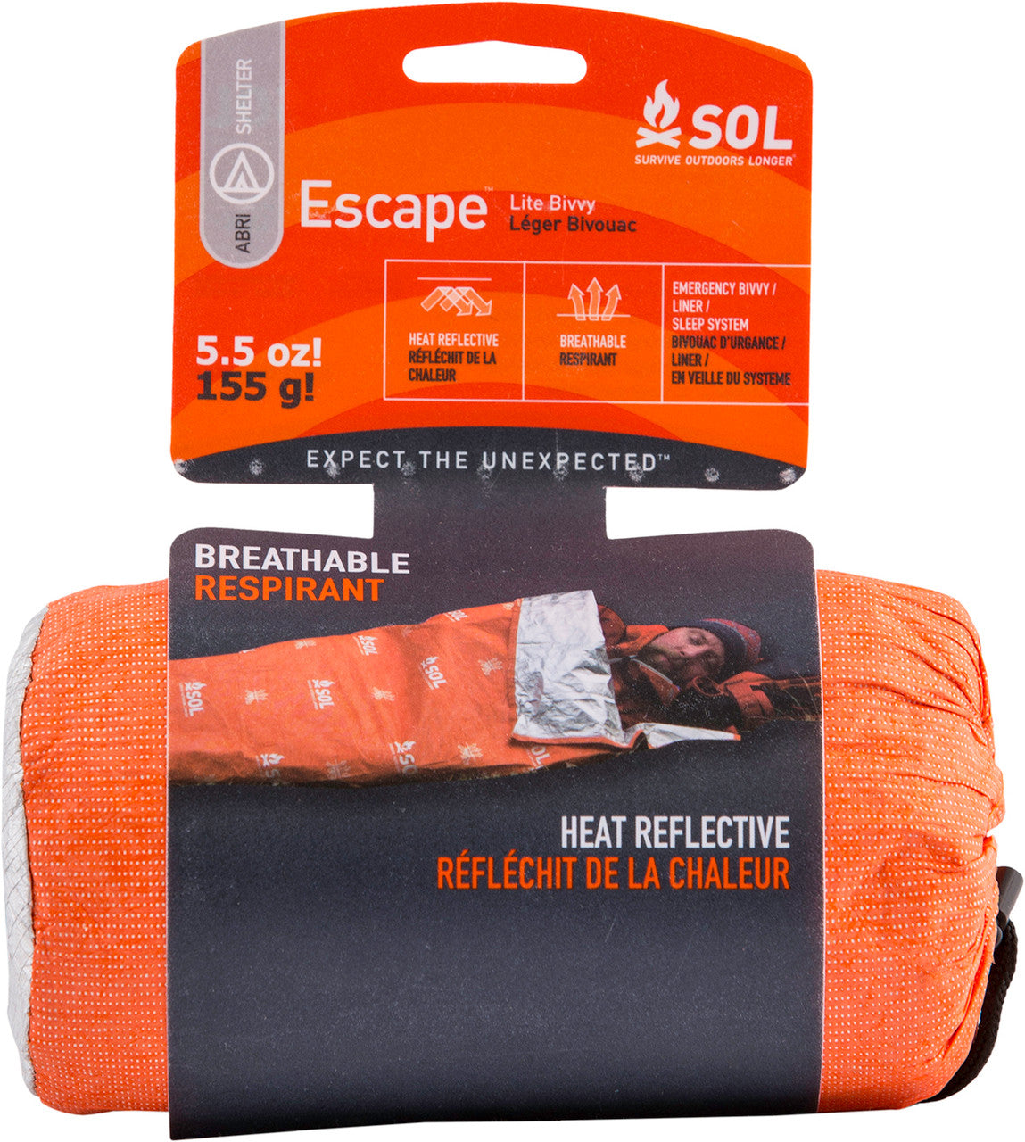 SOL Emergency Bivvy w/ Rescue Whistle & Tinder Cord