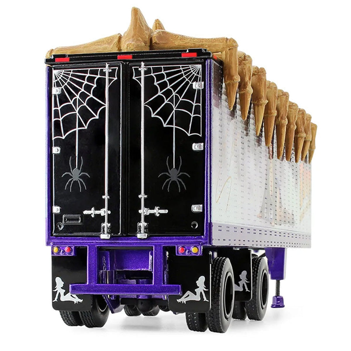 Elvira Mistress of the Dark Mack Super Liner with Flattop Sleeper and 40 Vintage Trailer