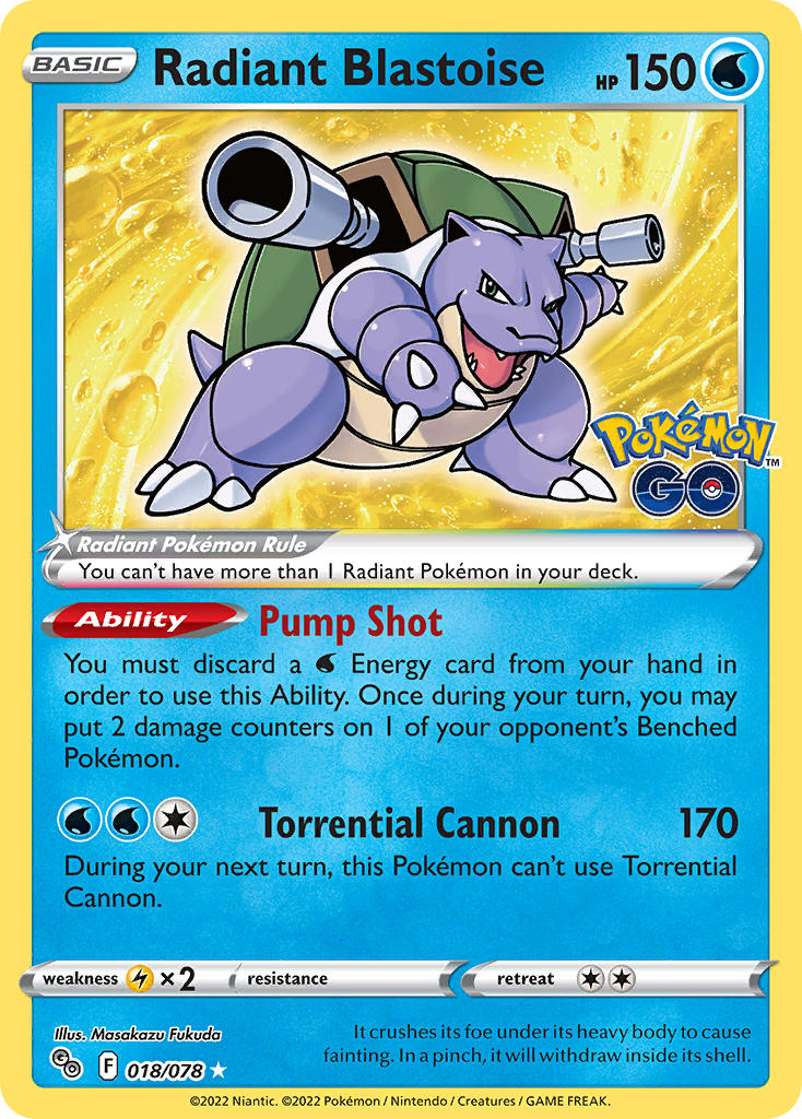 Radiant Blastoise 018/078