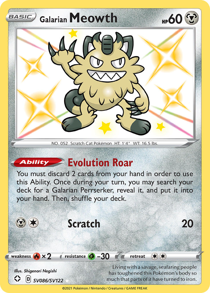 Galarian Meowth SV086/SV122