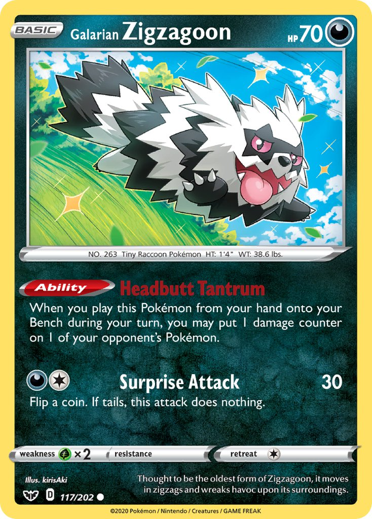 Galarian Zigzagoon 117/202