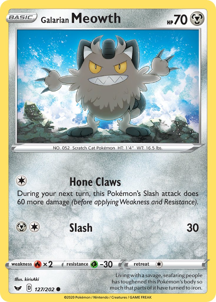 Galarian Meowth 127/202