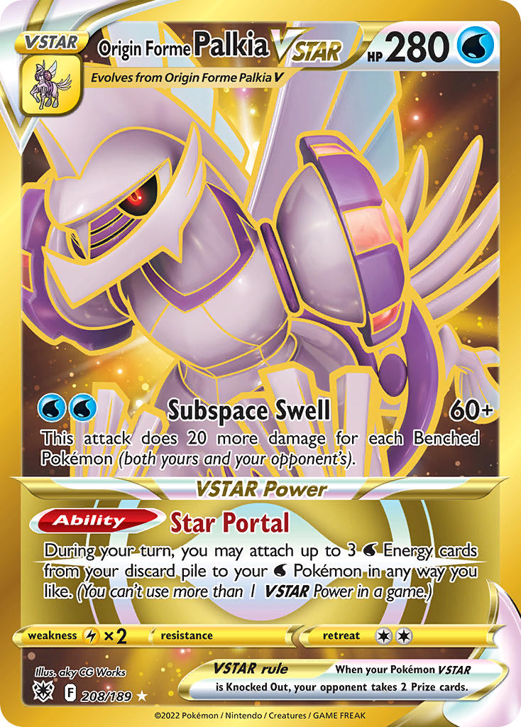 Origin Form Palkia VSTAR 208/189