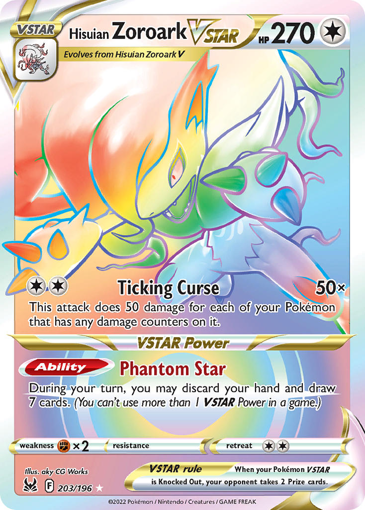 Hisuian Zoroark VSTAR 203/196