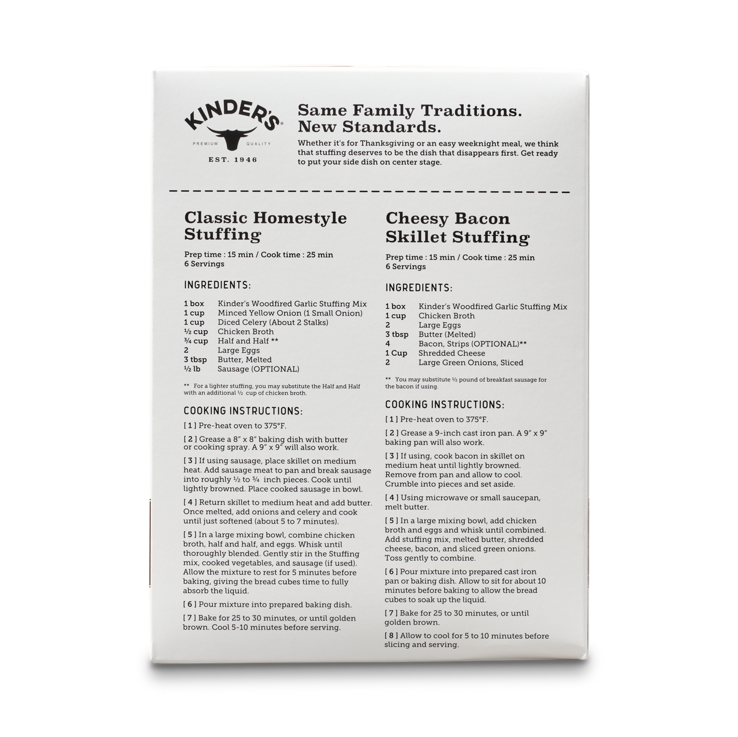 Kinder's Woodfired Garlic Homestyle Stuffing Mix
