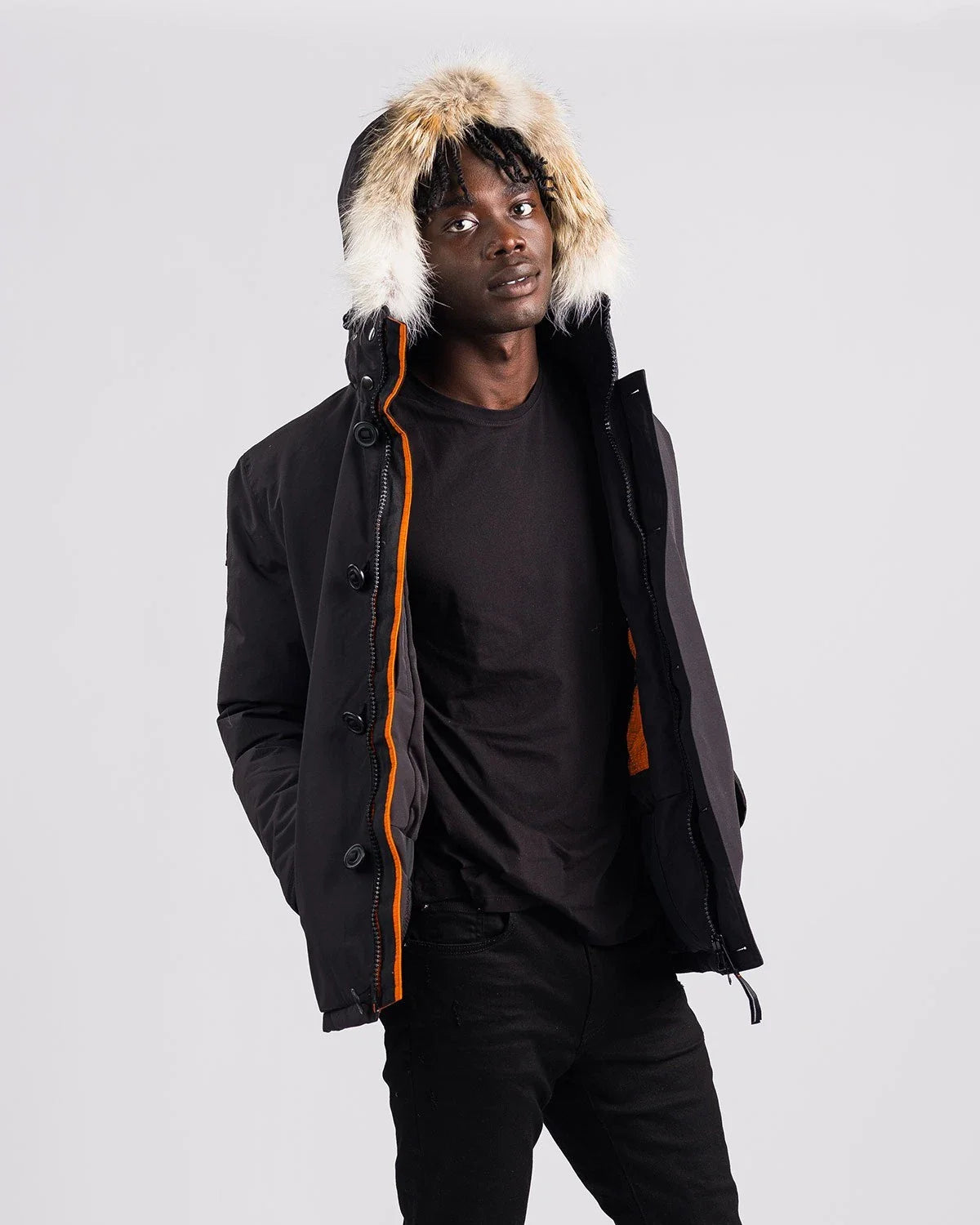 Outdoor Survival Canada Men's Nyik -40 Down Parka, Orca Black, Small - ON DISPLAY