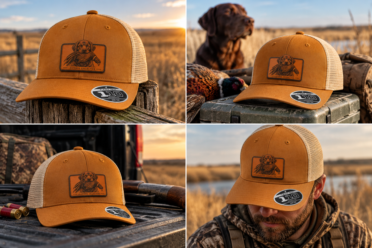 Leapfrog Collective Retriever & Pheasant Leather Patch Trucker Hat