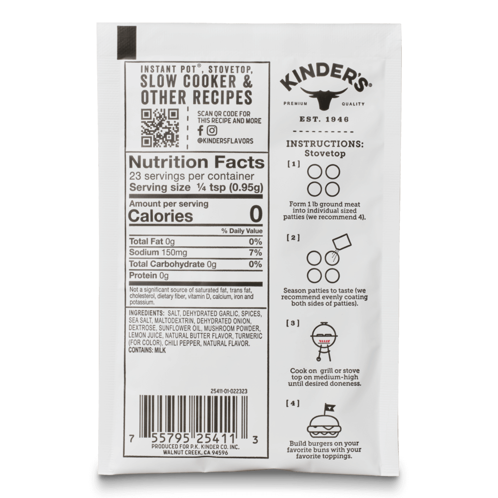 Kinder's Buttery Burger Blend Seasoning