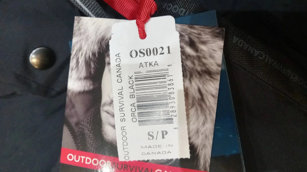 Outdoor Survival Canada Men's Atka -40 Down Parka Black, Small - ON DISPLAY