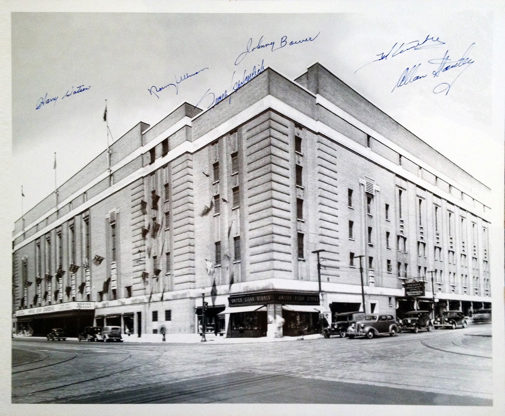 TORONTO MAPLE LEAFS 16" X 20" SIGNED BY STANLEY KENNEDY BOWER MAHOVLICH ULLMAN WATSON NHL AUTOGRAPHED PHOTOGRAPH (20" X 16") – AUTOGRAPHED MEMORABILIA DISPLAY – AUTHENTIC SIGNED COLLECTIBLE