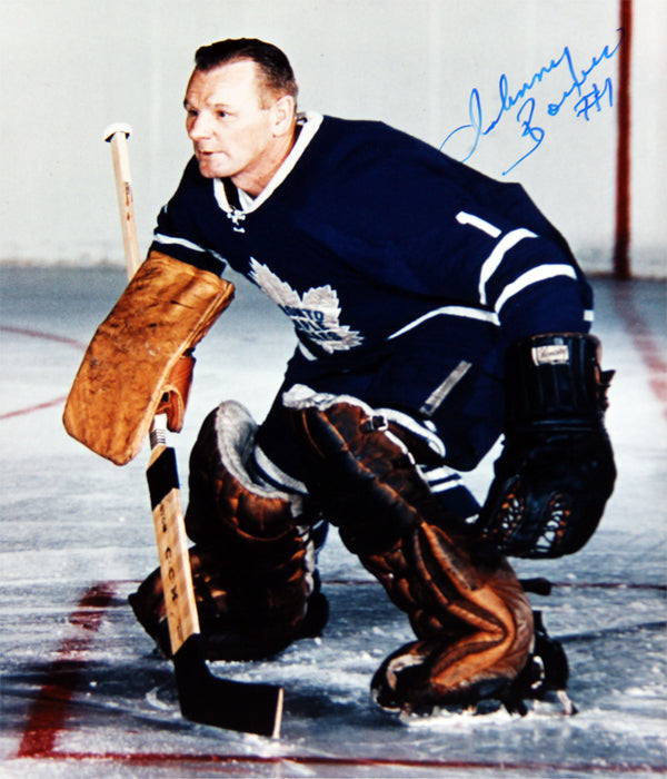 JOHNNY BOWER AUTOGRAPHED 8" X 10"PHOTOGRAPH – TORONTO MAPLE LEAFS NHL SIGNED HOCKEY COLLECTIBLE (8" X 10")