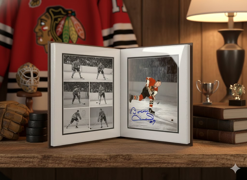 BOBBY HULL AUTOGRAPHED 51ST GOAL 8" X 10"PHOTOGRAPH – CHICAGO BLACKHAWKS NHL SIGNED HOCKEY COLLECTIBLE (8" X 10")