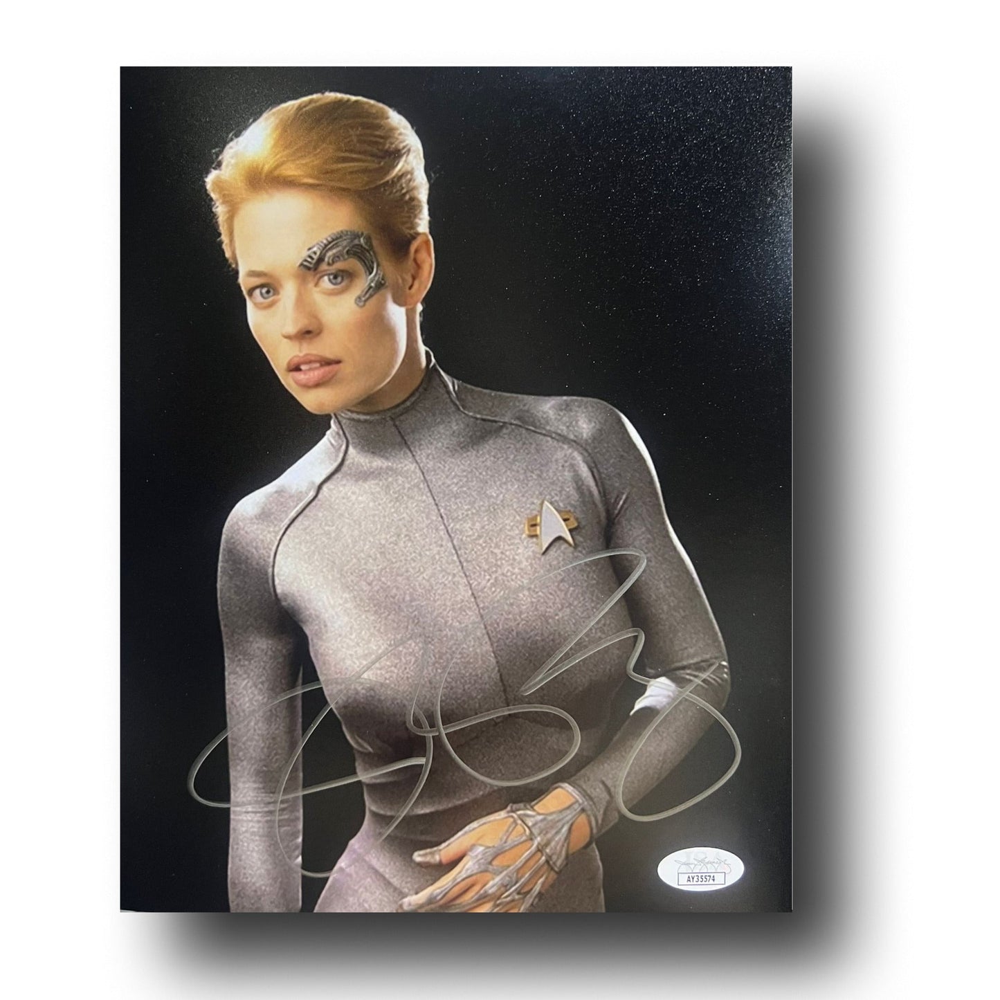 JERI RYAN AUTOGRAPHED  VOYAGER PHOTO - SEVEN OF NINE 8X10 SIGNED 8X10 PHOTO COLLECTIBLE DISPLAY