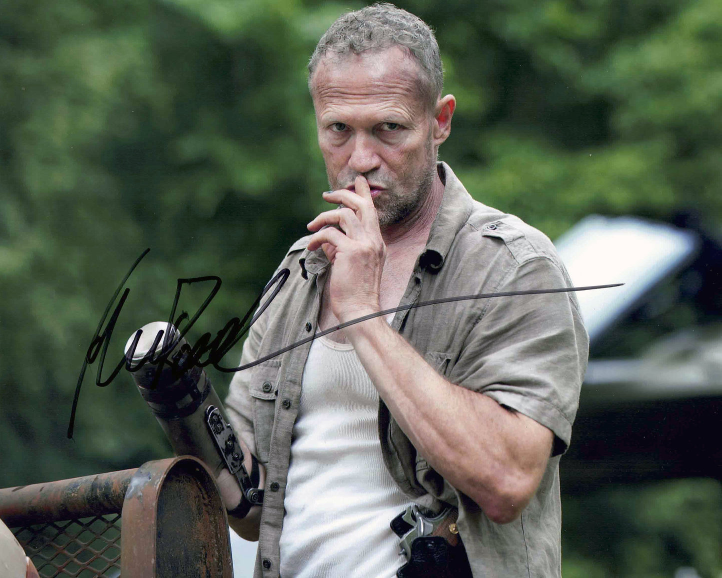 MICHAEL ROOKER SIGNED WALKING DEAD MERLE DIXON 8" X 10" PHOTO – AUTHENTIC ZOMBIE APOCALYPSE COLLECTIBLE