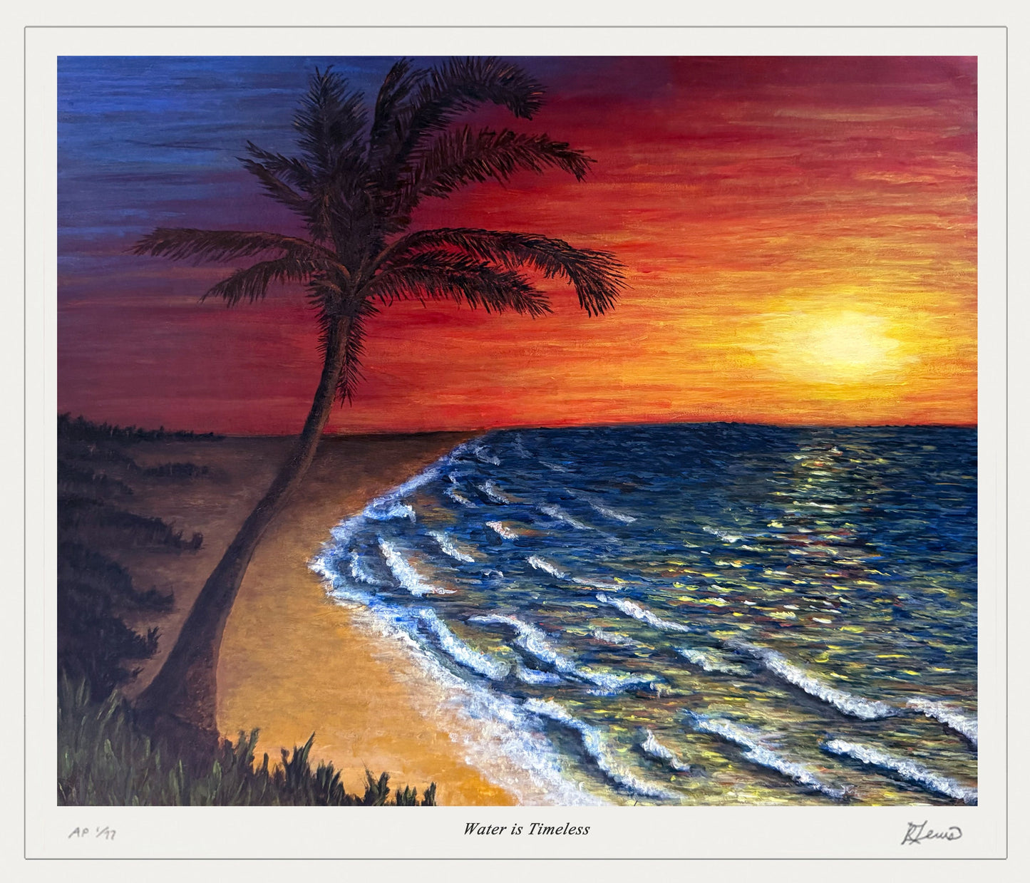 WATER IS TIMELESS - ART PRINT BY RYAN LEWIS - LIMITED EDITION /77 (22.5 BY 18)