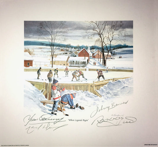 Where Legends Begin Litho - Bower, Hull, Cournoyer, Dionne