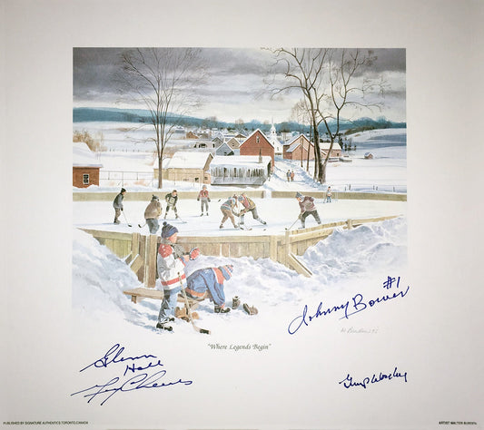 Where Legends Begin Lithograph Signed by Bower, Cheevers