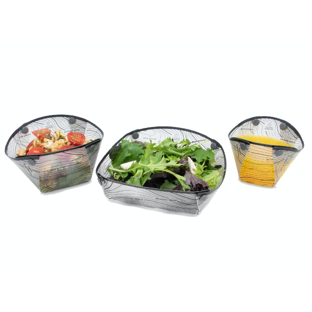Fozzils Snapfold Solo Pack 3-Piece Fold Flat Tableware Set