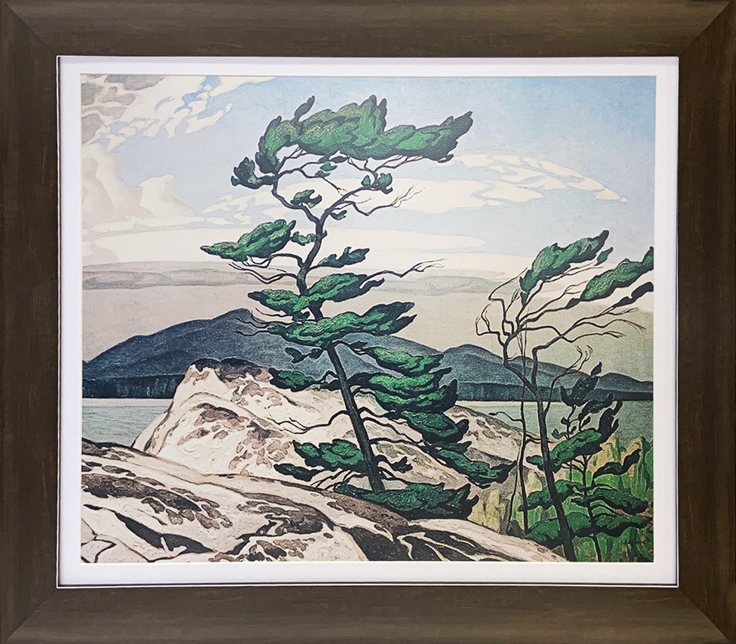 A.J. CASSON GROUP OF SEVEN 'WHITE PINE' FRAMED ART PRINT (28" X 24") – CANADIAN FINE ART COLLECTIBLE