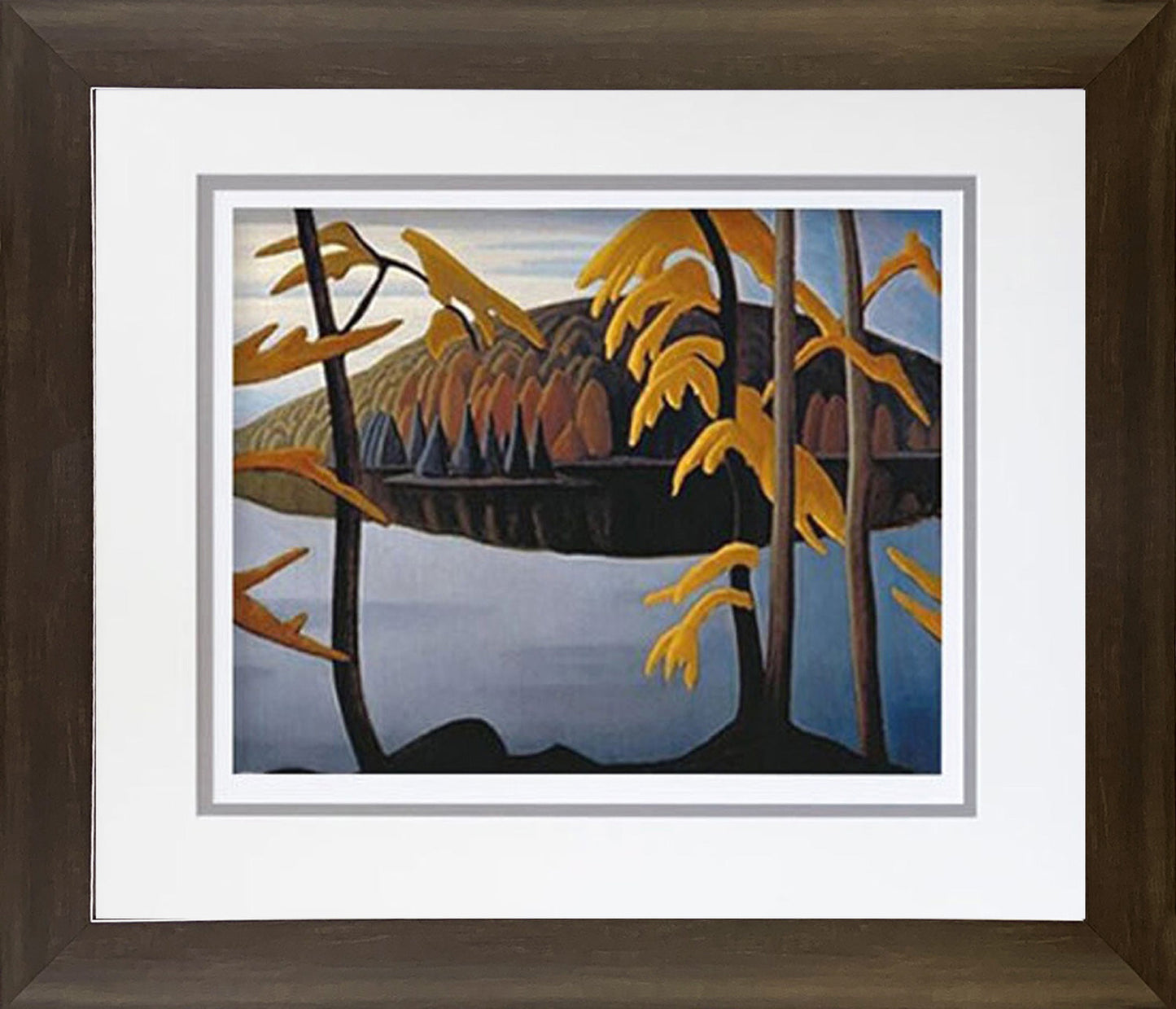 LAWREN HARRIS 'NORTHERN LAKE 1923' GROUP OF SEVEN FRAMED ART PRINT (26" X 24")