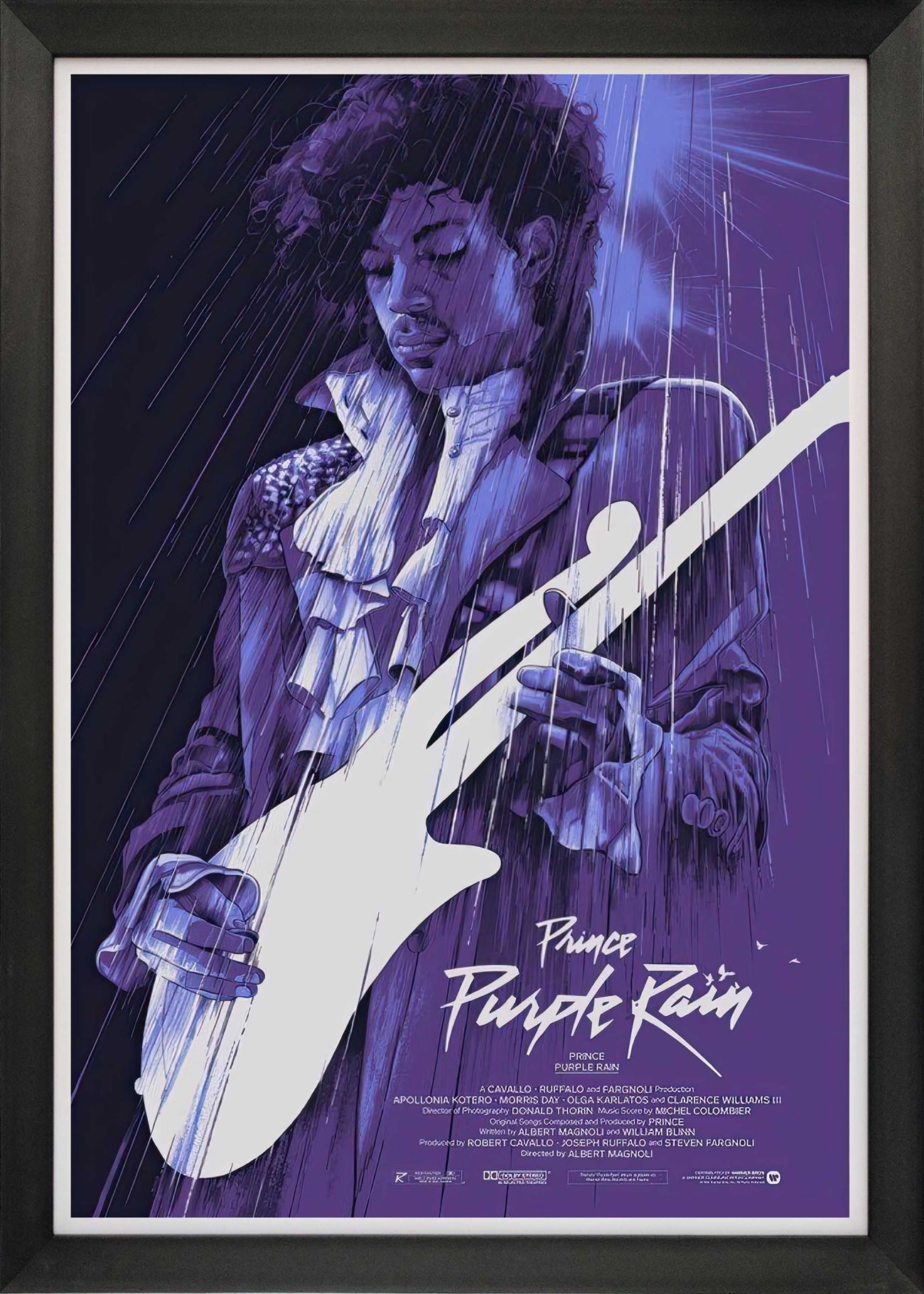 PRINCE PURPLE RAIN FRAMED MUSIC MOVIE POSTER – ICONIC ROCK LEGEND COLLECTIBLE (33.5" BY 23.5")
