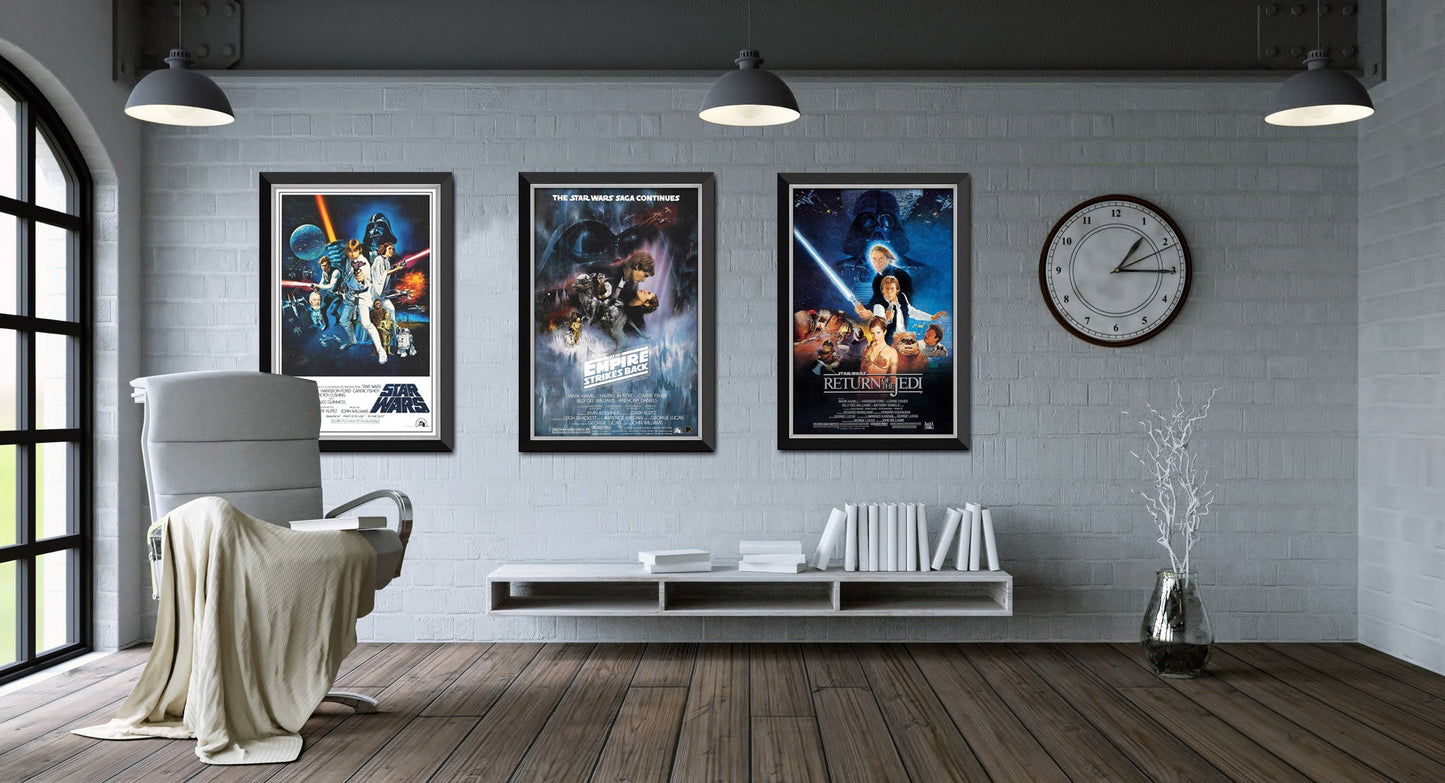 STAR WARS THE EMPIRE STRIKES BACK MARVEL COMIC COVER FRAMED POSTER PRINT WALL ART COLLECTIBLE (33.5" X 23.5")