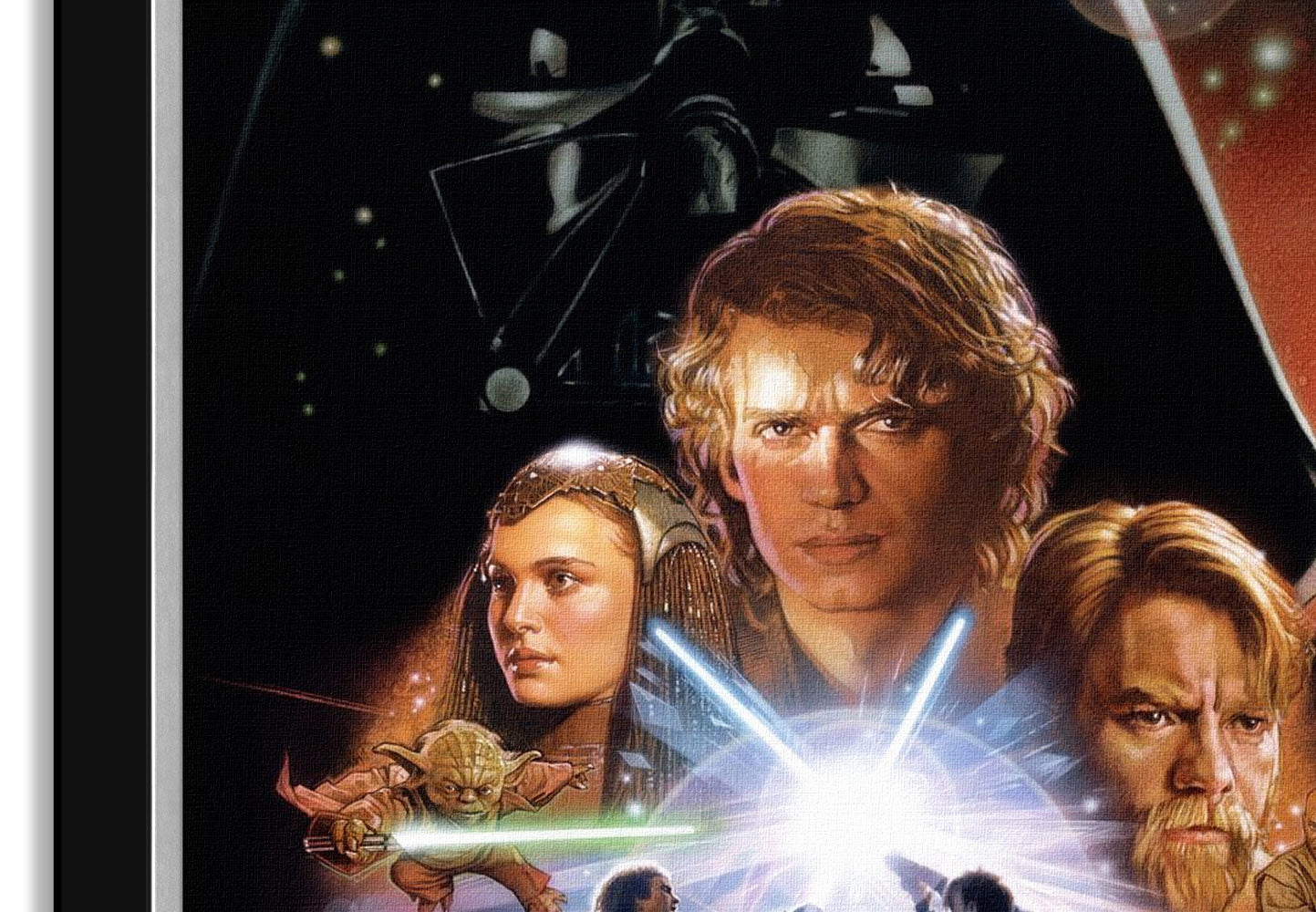 STAR WARS EPISODE III REVENGE OF THE SITH MOVIE POSTER FRAMED WALL ART COLLECTIBLE HOME THEATER DECOR  (33.5" BY 23.5")
