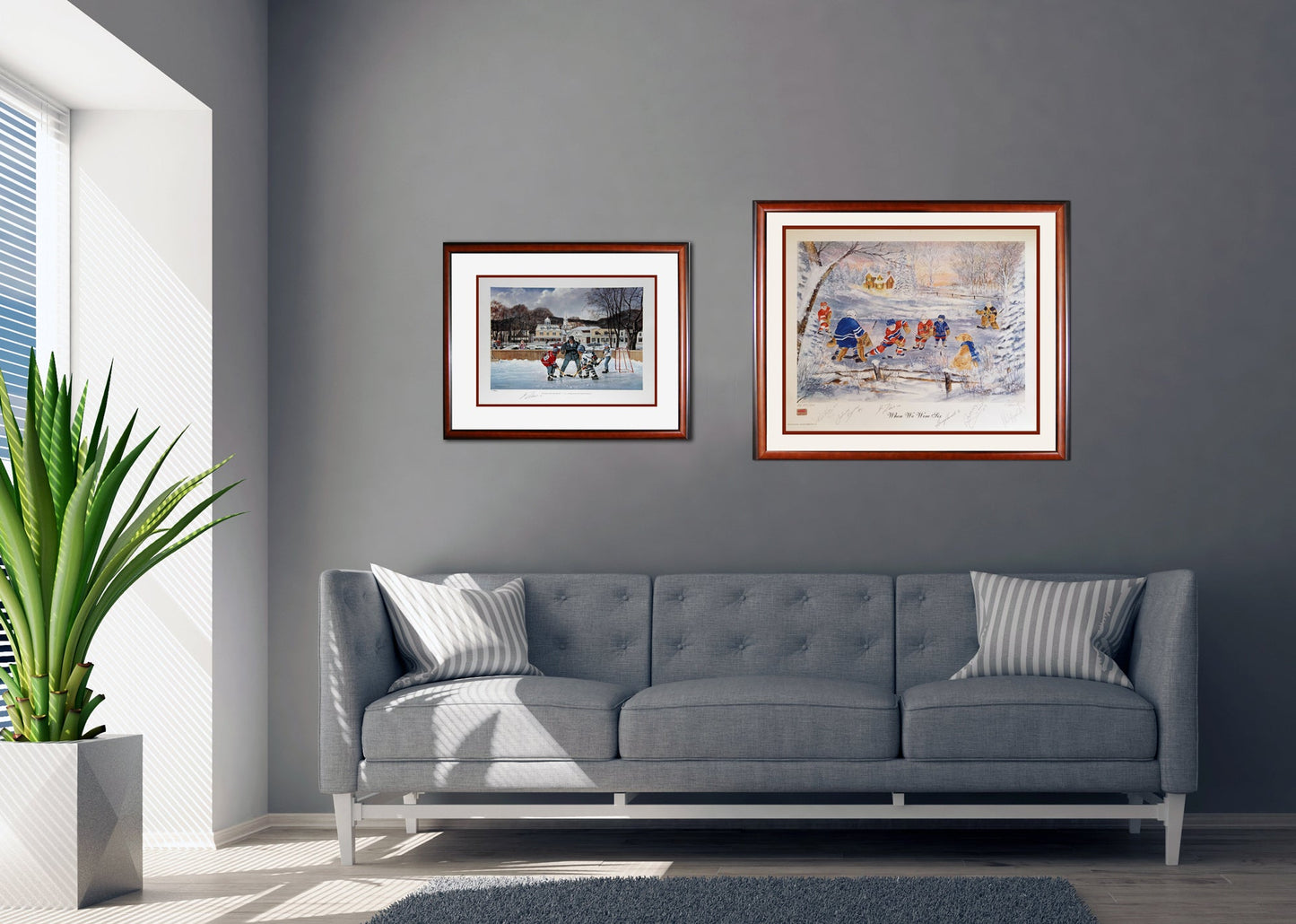 FRAMED WHEN WE WERE SIX LITHOGRAPH – SIGNED BY KELLY, HOWELL, BOWER, HULL, H. RICHARD, CHEEVERS – LTD ED /201 (30" X 26")