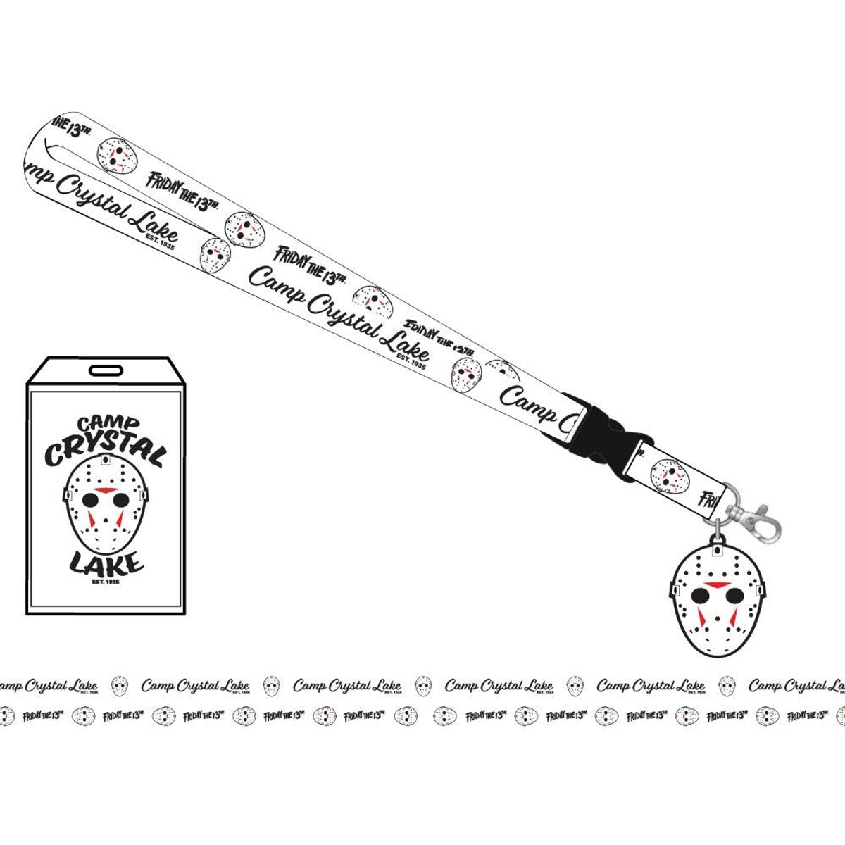 Friday The 13th - Jason Mask White Lanyard