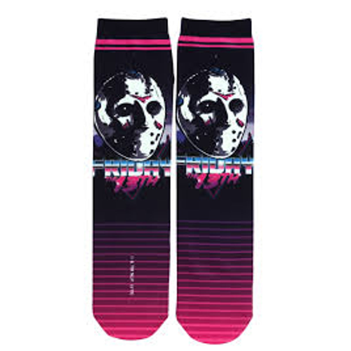Friday the 13th Pink Striped Socks