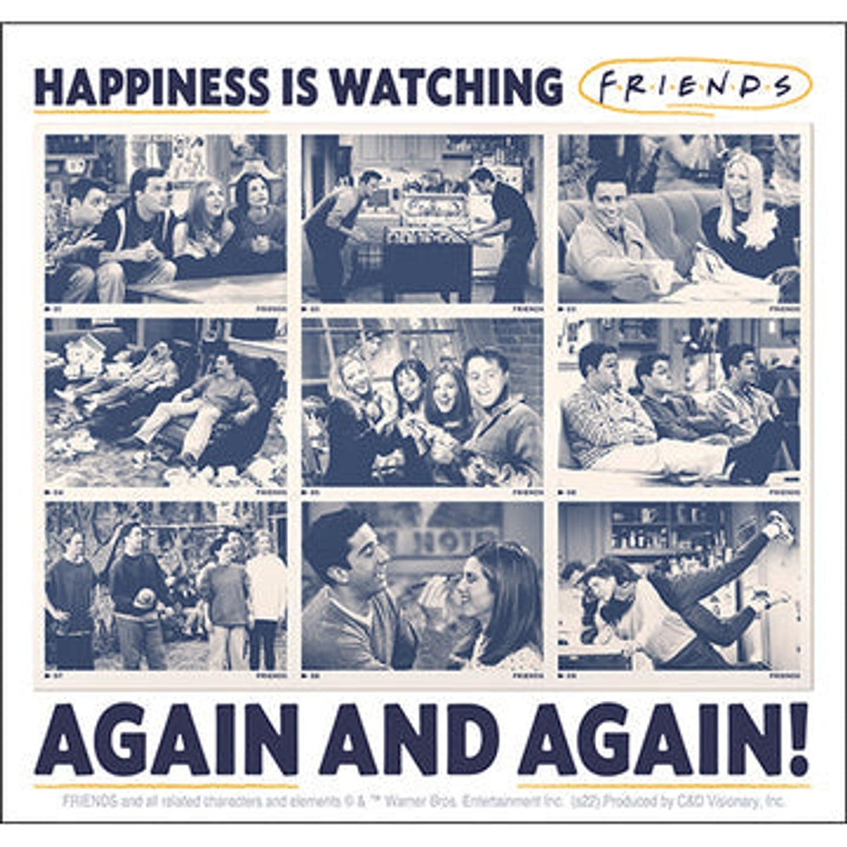 Friends Watch Over & Over 4.25"x4.5" Sticker