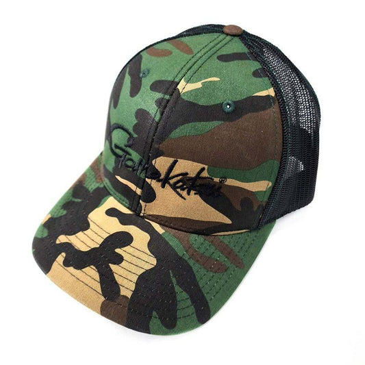 Gamakatsu Trucker Hat Camo/Black Mesh