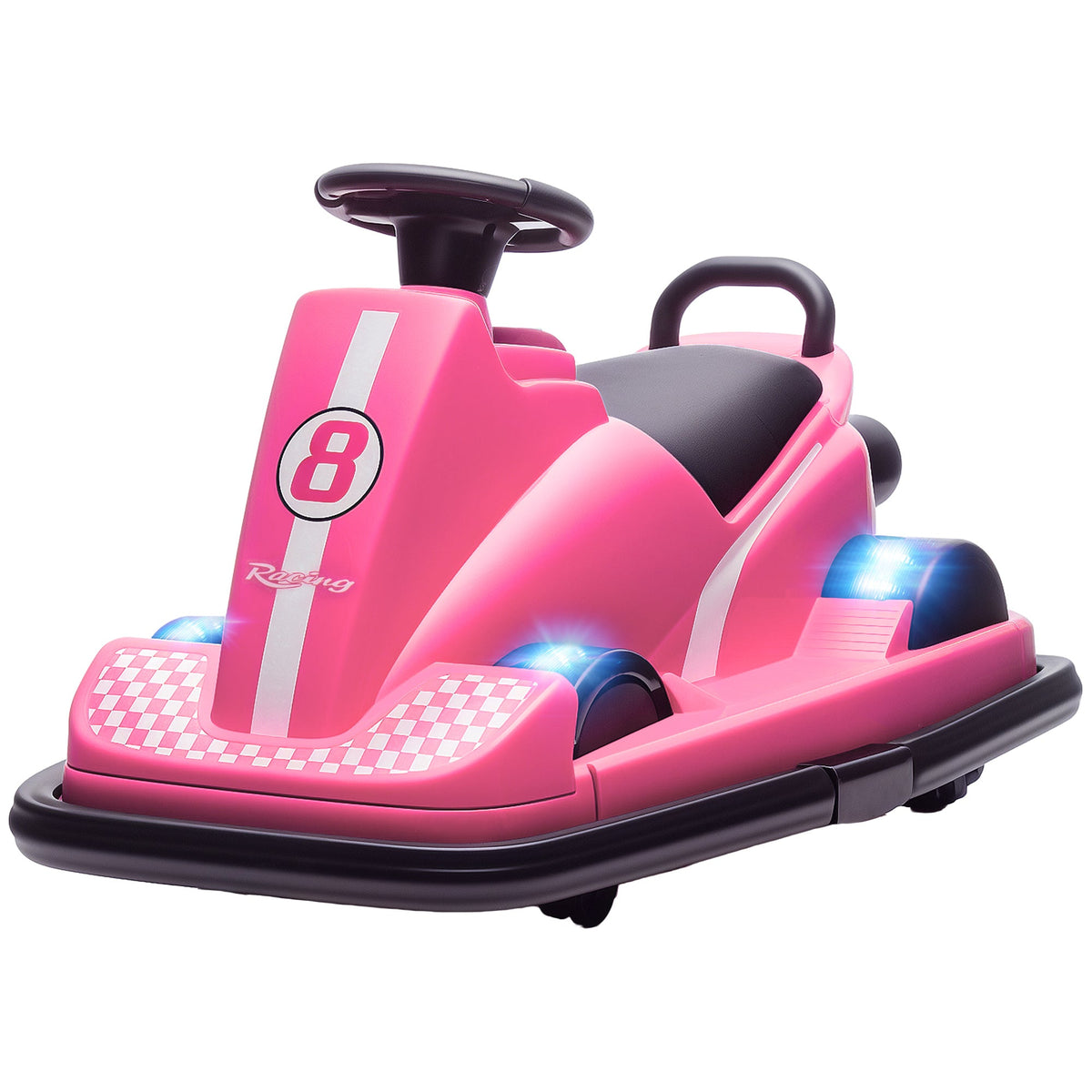 Bumper Car for Kids, 6V Battery Powered Bumping Car with 360 Degree Spin, Dual Motors, Music, for 3-8 Years, Blue