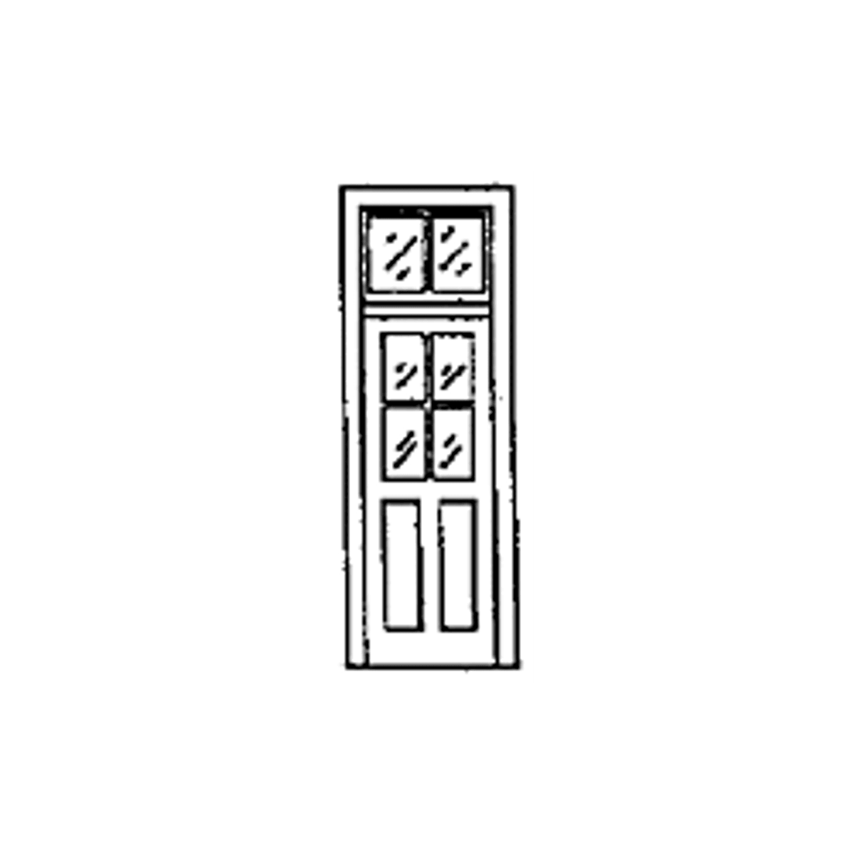 Grandt Line Products 5072 HO Door 4 Pane Window With Transom NIB
