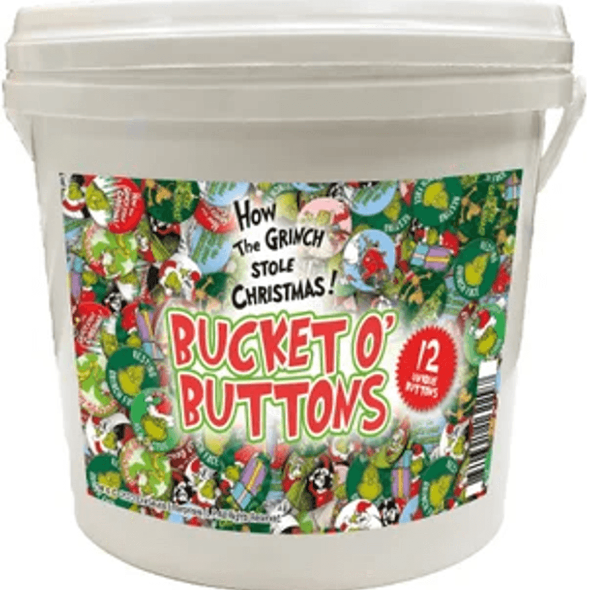 Grinch Bucket O Buttons