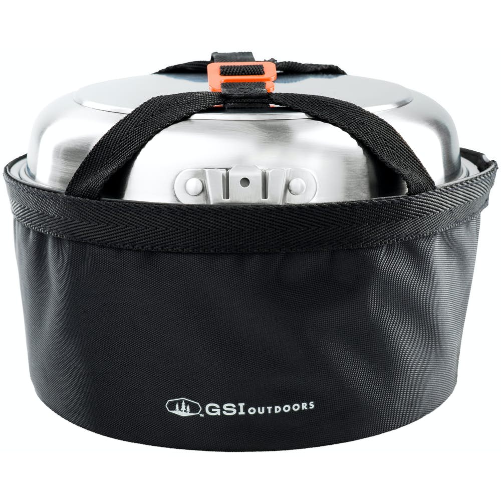 GSI Outdoors Glacier Stainless Camper Four Person Multi-Use Cookset