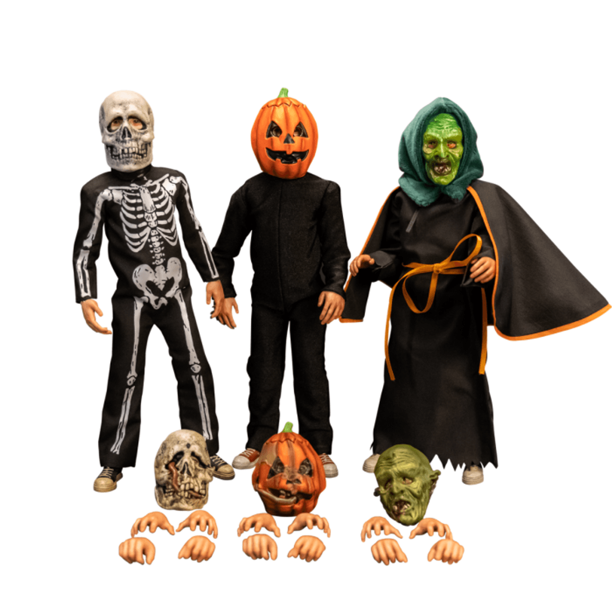 Halloween III Season of the Witch Pumpkim, Skull, Witch Trio 1:6 Scale Figures